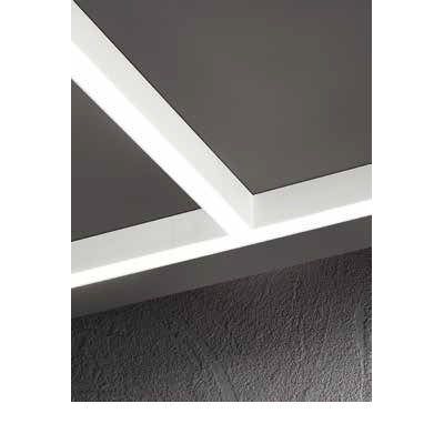 ZIDEK "T" 10W Přisazené/závěsné svítidlo, spojka L, materiál hliník, povrch bílá/ černá, dif plast opál, LED 12W, 960lm, přepín CCT teplá 3000K-denní 6000K, stmív, UGR<22, Ra90, 230V, IP20, tř.1, rozměry 290x170mm.