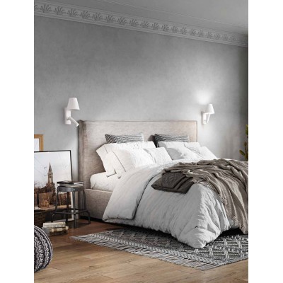 GEKO WL 6W Nástěnné svítidlo, nastavitelný směr svícení, těleso kov, povrch bílá mat, LED 6W, 480lm, teplá 3000K, rozměry d=120mm, h=220mm, vč vypínače na tělese.