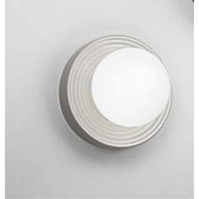 ADAMO WL/PL 1x28W G9 Stropní nebo nástěnné svítidlo, základna kov a keramika, povrch šedá lesk, dif sklo opál, pro žárovku 1x28W, G9, 230V, IP20, tř.1, rozměry d=220mm, h=225mm.