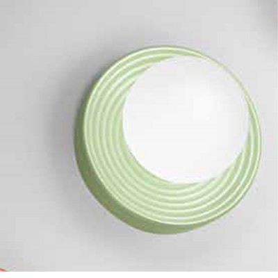 ADAMO WL/PL 1x28W G9 Stropní nebo nástěnné svítidlo, základna kov a keramika, povrch zelená lesk, dif sklo opál, pro žárovku 1x28W, G9, 230V, IP20, tř.1, rozměry d=220mm, h=225mm.