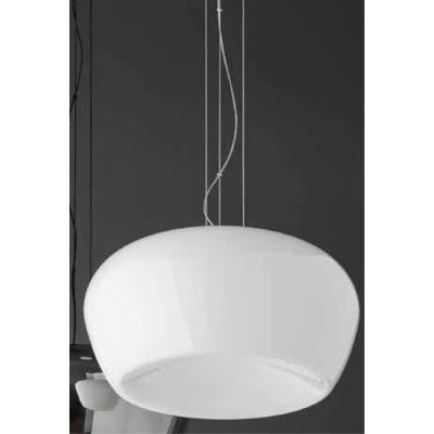MESA HL 20W Závěsné svítidlo, základna kov, povrch černá/bílá, stínítko sklo bílé opál/kouřové, LED 20W, 1600lm, teplá 3000K, stmív., Ra80, 230V, IP20, tř.1, rozměry d=380mm, h=242mm, vč závěs kabelu l=1500mm, lze zkr.