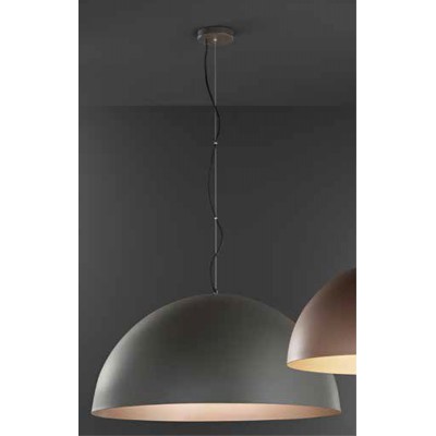 MANARIN HL 1x60W E27 Závěsné svítidlo, těleso kov, povrch vnější šedá, vnitřní hnědá, pro žárovku 1x60W, E27, 230V, IP20, tř.1, rozměry d=600mm, h=300mm, vč závěs kabelu l=3000mm, lze zkr.
