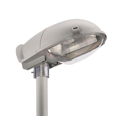 MALAGA SGS101 Svítidlo pro veřejné osvětlení, těleso plast šedý, opt kryt plast PC polykarbonát, nebo sklo, výbojka 50W, 70W, E27, KVG, pro výbojky se zapalovačem nebo bez zapal, 230V, IP65/IP43, tř.zař.2, IK08, 510x300x230mm, stožár d=42-60mm