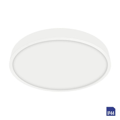 LENYS Stropní svítidlo, těleso hliník, povrch bílá, difuzor plast opál, LED 18W, 1600lm, neutrální 4000K Ra80, 230V, do koupelny IP44, tř.1, rozměry d=190mm, h=24mm