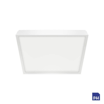 LENYS Stropní svítidlo, těleso hliník, povrch bílá, difuzor plast opál, LED 6W, 510lm, neutrální 4000K Ra80, 230V, do koupelny IP44, tř.1, rozměry 90x90x24mm