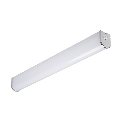 TETRIM Nástěnné svítidlo k zrcadlu, těleso plast chrom, difuzor plast opál, LED 15W/1200lm, 20W/1600lm, neutrální 4000K, 230V, zvýš. krytí IP44, rozměry dle typu.