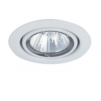 SPOT RELIGHT Podhledové bodové svítidlo, výklopné, nastav směr svícení, těleso kov, povrch bílá, pro žárovku 1x50W, GU5.3, 12V, IP20, tř.3, rozměry d=86m.