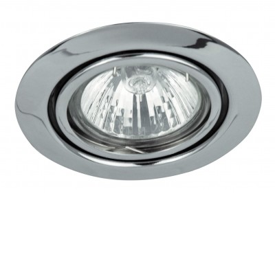 SPOT RELIGHT Podhledové bodové svítidlo, výklopné, nastav směr svícení, těleso kov, povrch chrom, pro žárovku 1x50W, GU5.3, 12V, IP20, tř.3, rozměry d=86m.