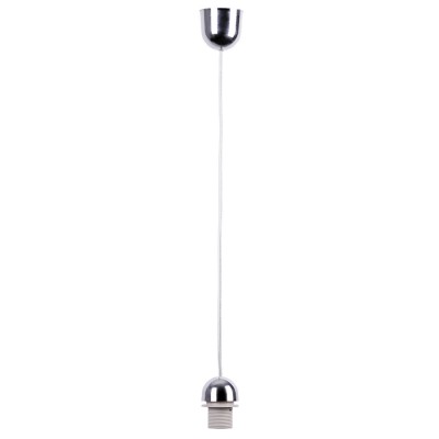 LIPON závěsný kabel s objímkou CHROM Závěsný kabel s objímkou, těleso plast, povrch chrom lesk, pro žárovku 1x60W, E27, 230V, IP20, tř.1. rozměry závěsný kabel transparentní h=800mm, lze zkrátit