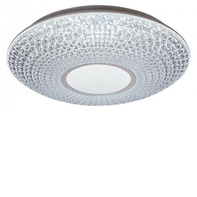 CORALIA LED 48W/72W Stropní svítidlo, základna kov, difuzor plast imitace křišťál, LED 48W/3476lm, 72W/5728lm, pomocí dálkového ovladače (součástí), stmívatelné, nast CCT, teplá 3000K, neutrální 4000K, denní 6500K, Ra80, 230V, IP20, rozměry dle typu