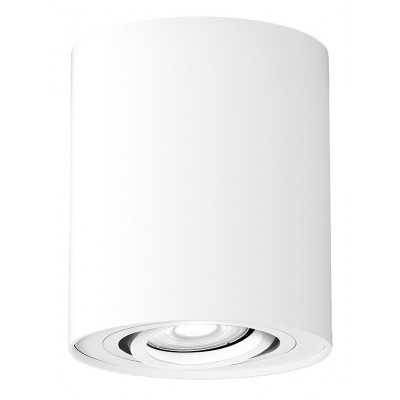 CAPSICA R 1x42W GU10 Stropní bodové svítidlo, výklopné, nastav směr svícení, těleso kov, povrch bílá mat, pro žárovku 1x42W, GU10 ES50, 230V, IP20, tř.1, d=90mm, h=105mm.