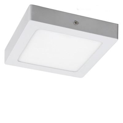 LOIS LED 12W WSQ Stropní přisazené svítidlo, čtvercové, základna kov, povrch bílá mat, difuzor plast opál, LED 12W, 800lm, neutrální 4000K, 230V, IP20, tř.1. rozměry 170x170mm.