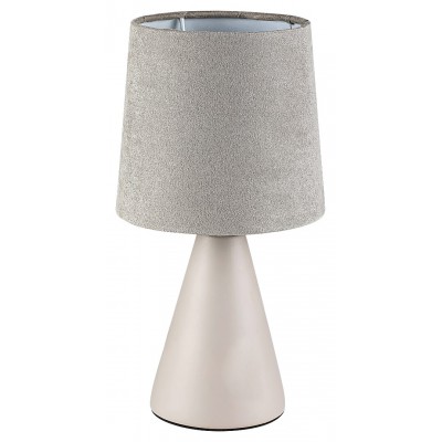 MEMBRANA 1x40W, E14 Stolní lampa, těleso keramika béžová/šedá/modrá, stínítko textil béžová/šedá/modrá, pro žárovku 1x40W, E14, 230V, IP20, tř.2, rozměry d=130mm, h=250mm.