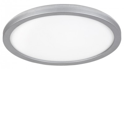 LAMBERT Stropní přisazené svítidlo, kruhové, těleso plast stříbrná, difuzor plast opál, LED 15W, neutrální 4000K, 1500lm, ,230V, do koupelny IP44, tř.2, rozměry d=280mm, h=28mm.