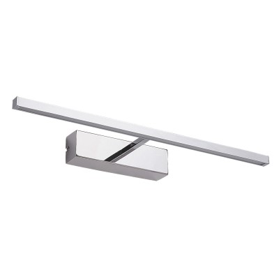 MORNOT LED 8W, 12W Nástěnné svítidlo pro osvětlení obrazů, základna kov, těleso kov, povrch chrom lesk, difuzor plast mat, LED 1x8W/12W, teplá 3000K, 321lm/554lm, 230V, IP20, tř.1. 1 rameno, rozměry dle typu