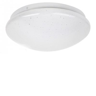 LUCAS LED 12W Stropní přisazené svítidlo, těleso kov, povrch bílá, difuzor plast opál, efekt hvězdné oblohy, LED 12W, 700lm, neutrální 4000K, 230V, IP20, tř.1. rozměry d=260mm.