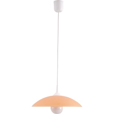 CUPOLA RANGE Závěsné svítidlo, základna plast bílá, stínítko sklo oranžová, 1x60W, E27, 230V, IP20, tř.1. rozměry d=325mm, včetně závěsu l=900mm, lze zkrátit