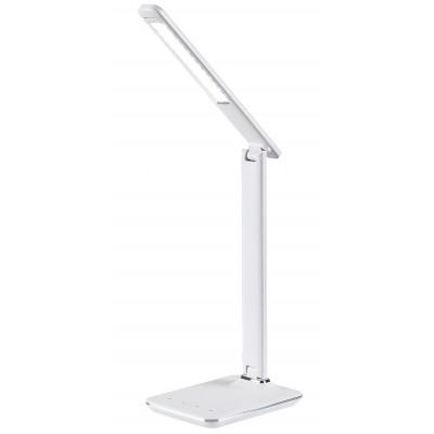 TOBIAS 8W 350lm CCT Stolní kancelářská lampa, těleso plast, povrch černá/bílá, efekt kůže, difuzor plast, LED 8W, 350lm, CCT teplá 2700K, neutrální 4000K, denní 5500K, 230V, IP20, tř.1. rozměry 135x385mm, vč dotykového spínače