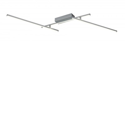 FUCUS 24W/40W Stropní svítidlo, těleso kov, povrch stříbrná, difuzor plast opál, LED 24W/1550lm, 40W/2460lm, neutrální 4000K, 230V, IP20, tř.2, rozměry dle typu.