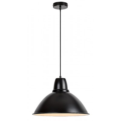 BILOBA 1x60W, E27 Závěsné svítidlo, základna a stínítko kov, povrch bílá/černá, pro žárovku 1x60W, E27, 230V, IP20, tř. 2, rozměry d=360mm. vč závěs kabelu l=1200mm, lze zkrátit.