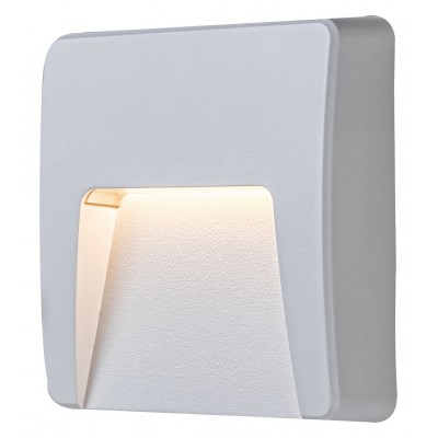 TRENTO Nástěnné venkovní svítidlo, těleso plast černá/bílá, LED 9W, neutrální 4000K, 300lm, 230V, IP65, tř.2, rozměry 120x120x32mm, svítí dolů.