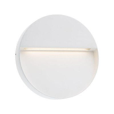 EVEN LED 9W Nástěnné, venkovní svítidlo, těleso hliník, povrch bílá, difuzor sklo mat, LED 9W, teplá 3000K, 420lm/cca 20W žár., vyzař. úhel 120°, Ra80, 230V, IP54, d=215mm, h=36mm, svítí dolů