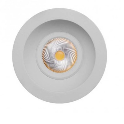 XENO LED 10W, IP65 Vestavné stropní svítidlo, výklopné +-15°, těleso kov, povrch bílá, kryt sklo, LED 10W, 1100lm, teplá 3000K, Ra80, 230V, IP65, rozměry d=115mm