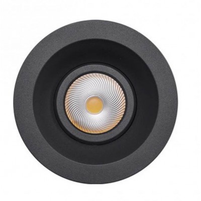 EBELTOFT, LED 10W, IP65 Podhledové svítidlo, výklopné +-15°, těleso kov, povrch černá, kryt sklo, LED 10W, 1166lm, neutrální 4000K, Ra80, 230V, IP65, rozměry d=115mm