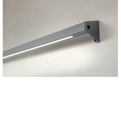VITADINI 15W, IP65 Nástěnné venkovní svítidlo, nastavitelný sklon svícení, těleso hliník, povrch šedá tmavá, difuzor plast opál, LED 15W, teplá 3000K, 975lm, 230V, IP65, tř.2, rozměry 1000x59x65mm.