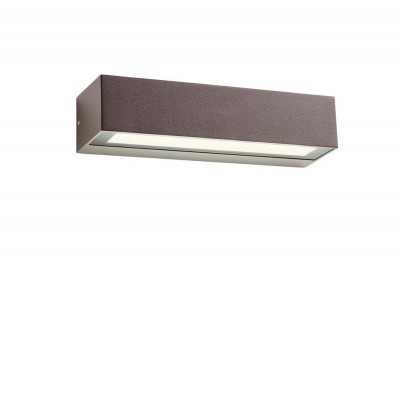 ROSI WD, 14W, IP65 Nástěnné venkovní svítidlo, těleso hliník, povrch hnědá rez, LED 14W, 1028/644lm, teplá 3000K, Ra80, 230V, IP65, rozměry 380x66x76mm, svítí dolů