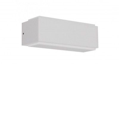 DASH Nástěnné venkovní svítidlo, těleso hliník, povrch bílá mat, difuzor plast opál, LED 15,5W, neutrální 4000K, 868lm, 230V, IP65, tř.1, rozměry 360x68x75mm, svítí nahoru/dolů.