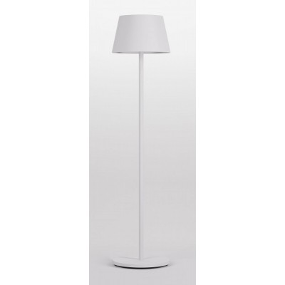 TESEO Stojací lampa venkovní, těleso a stínítko hliník, povrch bílá mat/zelenošedá mat/černá mat, LED 10W, dotykem nas. teplota CCT teplá 2700K - neutrální 4000K, RGB, stmív, napáj baterie 13Ah + adaptér 230V, IP65, d=350mm, h=1500mm