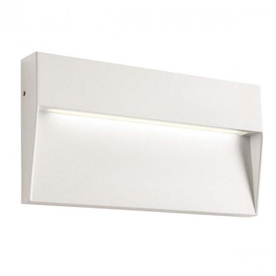 LIGNICO RE 6W, IP54 Nástěnné venkovní svítidlo, těleso hliník, povrch bílá mat, krycí plast čirý, LED 6W, teplá 3000K, 205lm, Ra80, 230V, IP54, tř.1, rozměry 210x108x28mm, svítí dolů.