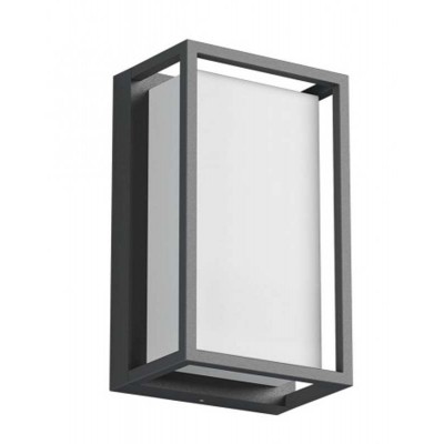BETAREA LED 12W, IP54 Nástěnné venkovní svítidlo, těleso hliník, povrch tmavě šedá, difuzor plast opál, LED 12W, teplá 3000K, 902lm, 230V, IP54, tř.1, rozměry 145x240x100mm.