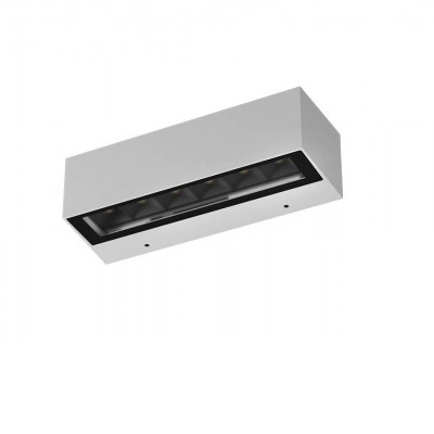 ROSI WL 14,5W IP65 Nástěnné venkovní svítidlo, těleso hliník, povrch bílá mat,  krycí sklo čiré, LED 14,5W, 883lm, teplá 2700K, vyzař. úhel 72°, Ra80, 230V, IP65, tř.1, rozměry 380x60x75mm, svítí dolů.