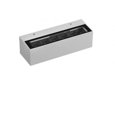 ROSI WL 30W IP65 Nástěnné venkovní svítidlo, těleso hliník, povrch bílá mat, krycí sklo čiré, LED 30W, 1865lm, teplá 2700K, vyzař. úhel 72°, Ra80, 230V, IP65, tř.1, rozměry 380x60x75mm, svítí nahoru/dolů.
