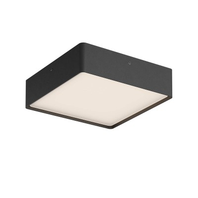 DULO PL SQ 21W/29,5W CCT Stropní venkovní svítidlo, těleso hliník, povrch bílá mat/tm. šedá/ hnědá/černá mat, dif plast opál, LED 21W/29,5W, přepín CCT teplá 2700K-3000K, stmív. DALI dle typu, vyzař úhel 114°, Ra80, 230V, IP65, tř.1, rozměry dle typu.