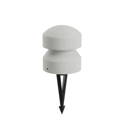 OXYTO 8W 360° 230V Sloupkové svítidlo, těleso beton, barva slonová kost, dif sklo opál, LED 8W, 351lm, teplá 3000K, vyzař. úhel 360°, Ra90, 230V, IP65, tř.1, rozměry d=160mm, h=185mm, vč. bodce do záhonu.
