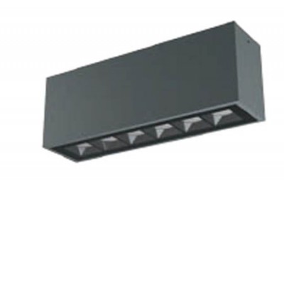 ROSI PL 15W IP65 Stropní přisazené venkovní svítidlo, těleso hliník, povrch tm. šedá, krycí sklo čiré, LED 15W, 1180lm, teplá 3000K, vyzař. úhel 38°, Ra80, 230V, IP65, tř.1, rozměry 265x95x69mm.