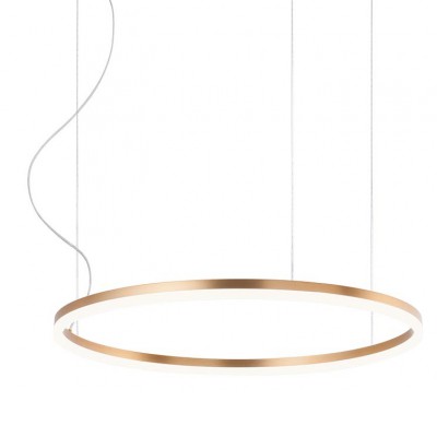 ORBIT Závěsné svítidlo, těleso hliník, povrch bronz, difuzor plast opál, LED 105W, 11550/8548lm, teplá 3000K, Ra80, stmív. DALI, 230V, IP20, d=1500mm, vč.záv.kabelu h=2000mm, lze zkrátit