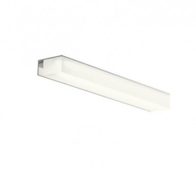HERMES Ssvítidlo na zrcadlo, základna kov, povrch bílá, difuzor plast opál, LED 12W, 18W, 24W, teplá 3000K, Ra90, 230V, IP44, rozměry dle typu, na zrcadlo tloušťky 4-6mm