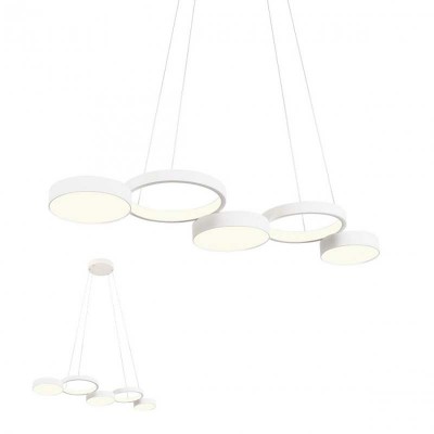 CUNEI HL I 65W Závěsné svítidlo, těleso kov a hliník, povrch bílá mat, dif plast opál, 65W, teplá 3000K, 3913lm, stmív. ve 3 krocích, Ra90, 230V, IP20, tř.1, 950x310x70mm, vč. závěs lanka l=1500mm, lze zkrátit.