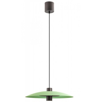ONODI HL 14W Závěsné svítidlo, těleso kov, povrch zelená mat, dif plast opál, LED 14W+10W, teplá 3000K, 1310lm, Ra90, 230V, IP20, tř.1, rozměry d=600mm, h=112mm, vč závěs kabelu l=1600mm, lze zkrátit.