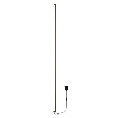 MURICATU WL 36W Nástěnné svítidlo, základna hliník a kov, povrch mosaz mat, dif plast opál, LED 36W, teplá 3000K, 1754lm, stmívat. STEP, Ra90, 230V, IP20, tř.1, rozměry d=16mm, h=1615mm.