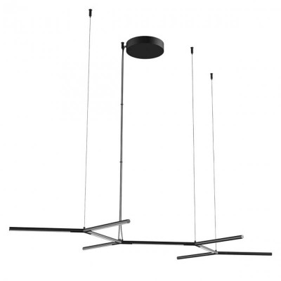 MURICATU HL 65W Závěsné svítidlo, těleso kov, povrch černá mat, dif plast opál, LED 65W, teplá 3000K, 4253lm, stmívat. TRIAC, Ra90, 230V, IP20, tř.1, rozměry 1394x1224mm, vč závěs lanka l=2000mm, lze zkrátit.