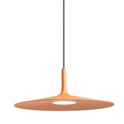 SEPTICA 16W Závěsné svítidlo, těleso kov, povrch kaštanová, dif plast opál, LED 16W, teplá 3000K, 1150lm, Ra90, 230V, IP20, tř.2, rozměry d=400mm, h=148mm, vč závěs kabelu l=1430mm, lze zkrátit.