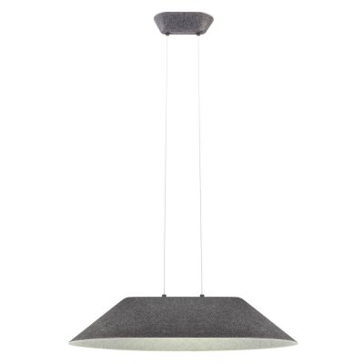 ALBADA HL R 12W Závěsné svítidlo, lustr, základna kov, stínítko textil vnější tm. šedá, vnitřní šedá, LED 12W, 872lm, teplá 2700K, Ra90, 230V, IP20, tř.2, rozměry d=750mm, h=152mm, vč. lank závěsu l=2012mm, lze zkr