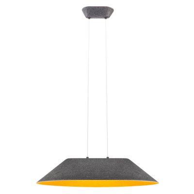 ALBADA HL R 12W Závěsné svítidlo, lustr, základna kov, stínítko textil vnější tm. šedá, vnitřní oranžová, LED 12W, 872lm, teplá 2700K, Ra90, 230V, IP20, tř.2, d=750mm, h=152mm, vč. lank závěsu l=2012mm, lze zkr