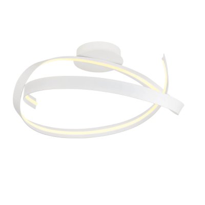 BRUGE PL 34W STEP Stropní svítidlo, základna hliník, povrch bílá, dif plast opál, LED 34W, 2380lm, teplá 3000K, stmív. STEP, 230V, IP20, tř.2, rozměry d=600mm, h=240mm.