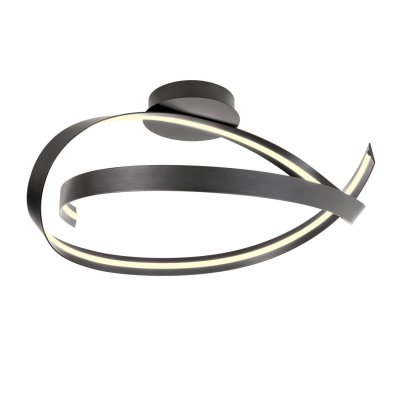 BRUGE PL 34W STEP Stropní svítidlo, základna hliník, povrch bílá/zlatá mat/černá, dif plast opál, LED 34W, 2380lm, teplá 3000K, stmív. STEP, 230V, IP20, tř.2, rozměry d=600mm, h=240mm.